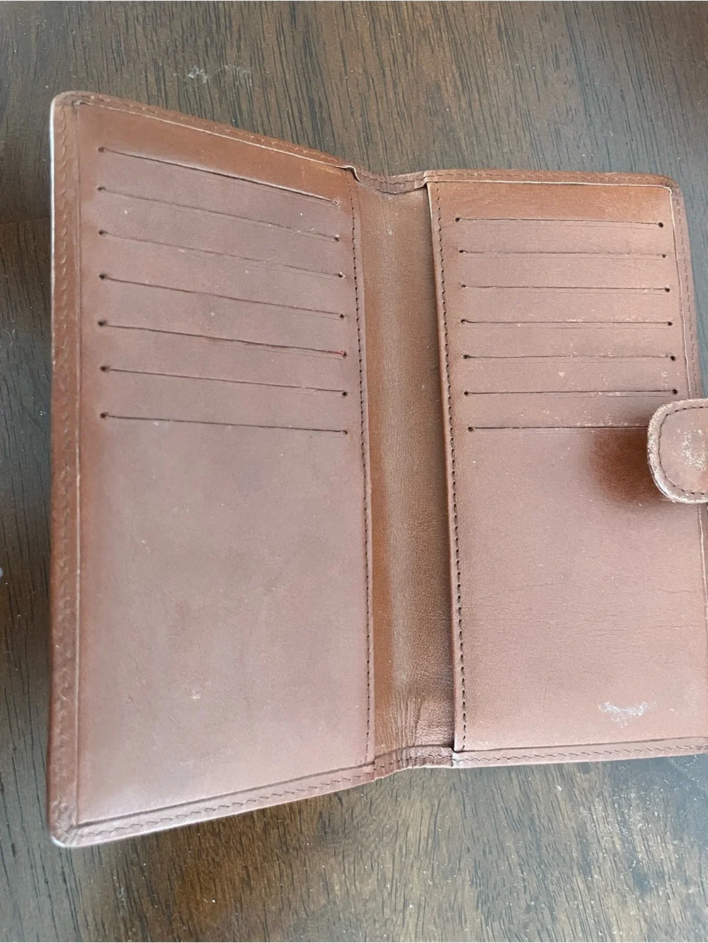 Calvin Klein Red Wallet with Brown Leather Trim